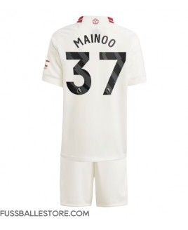 Günstige Manchester United Kobbie Mainoo #37 3rd trikot Kinder 2023-24 Kurzarm (+ Kurze Hosen)